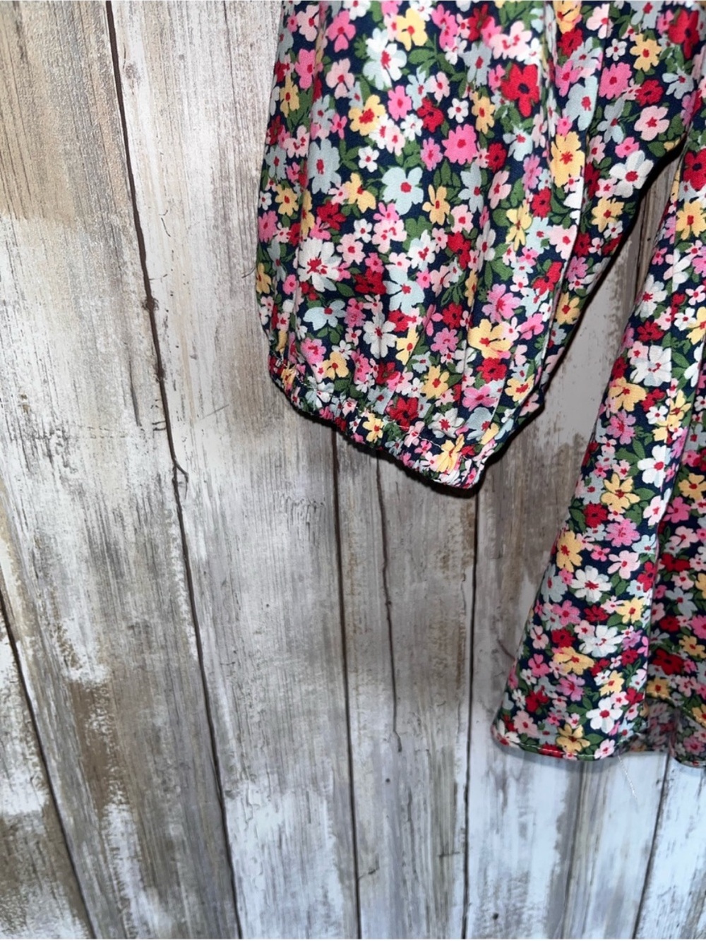 Tuckernuck Pomander Place DitsyFloral Square Neck Puff Sleeve Cotton Blouse XL - Picture 3 of 7